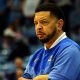 Jeff Capel as Pitt plays against North Carolina on Wednesday, Feb. 1, 2023 in Chapel Hill. (Mitchell Northam / Pittsburgh Sports Now)